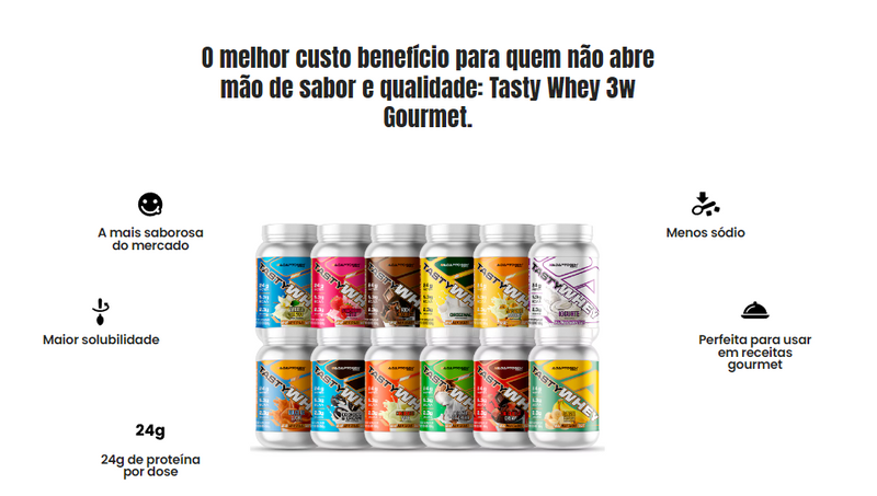 TASTY WHEY 3W GOURMET 900G - ADAPTOGEN POTE